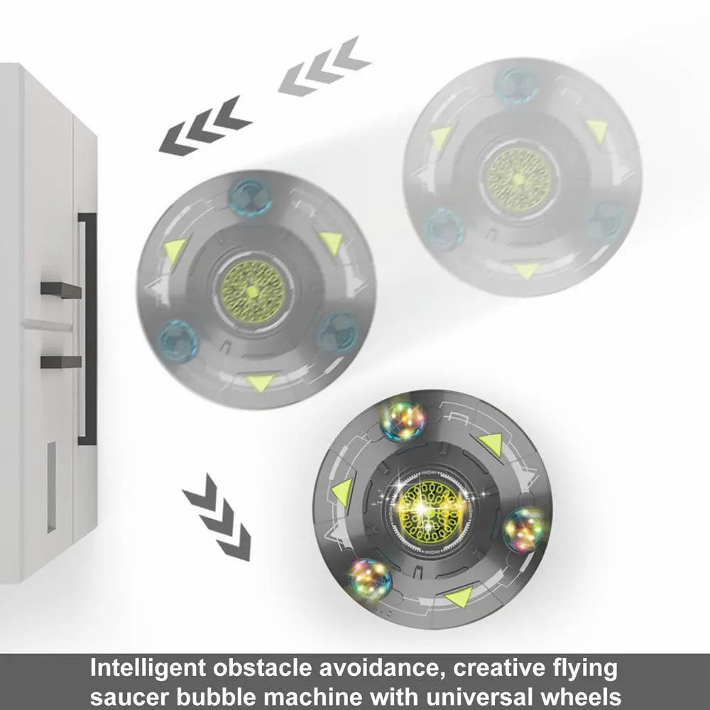 KB1301 18Pcs / Box UFO Shape Automatic Electric Bubble Generating Toy Rotating Bubble Machine with Sound and Light KB1301 18Pcs / Box UFO Shape Automatic Electric Bubble Generating Toy Rotating Bubble Machine with Sound and Light